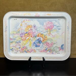 Vtg 1987 Lady Lovely Locks And The Pixietails Metal TV Tray Folding Girls Kids